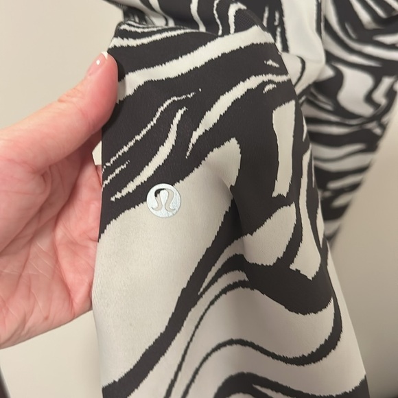 Lululemon Swift Speed Spin Off Jacquard Vapor Graphite Grey Leggings Size 10 - Picture 6 of 6